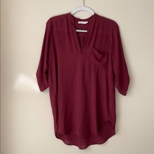 Urban Outfitters Lush Maroon Blouse